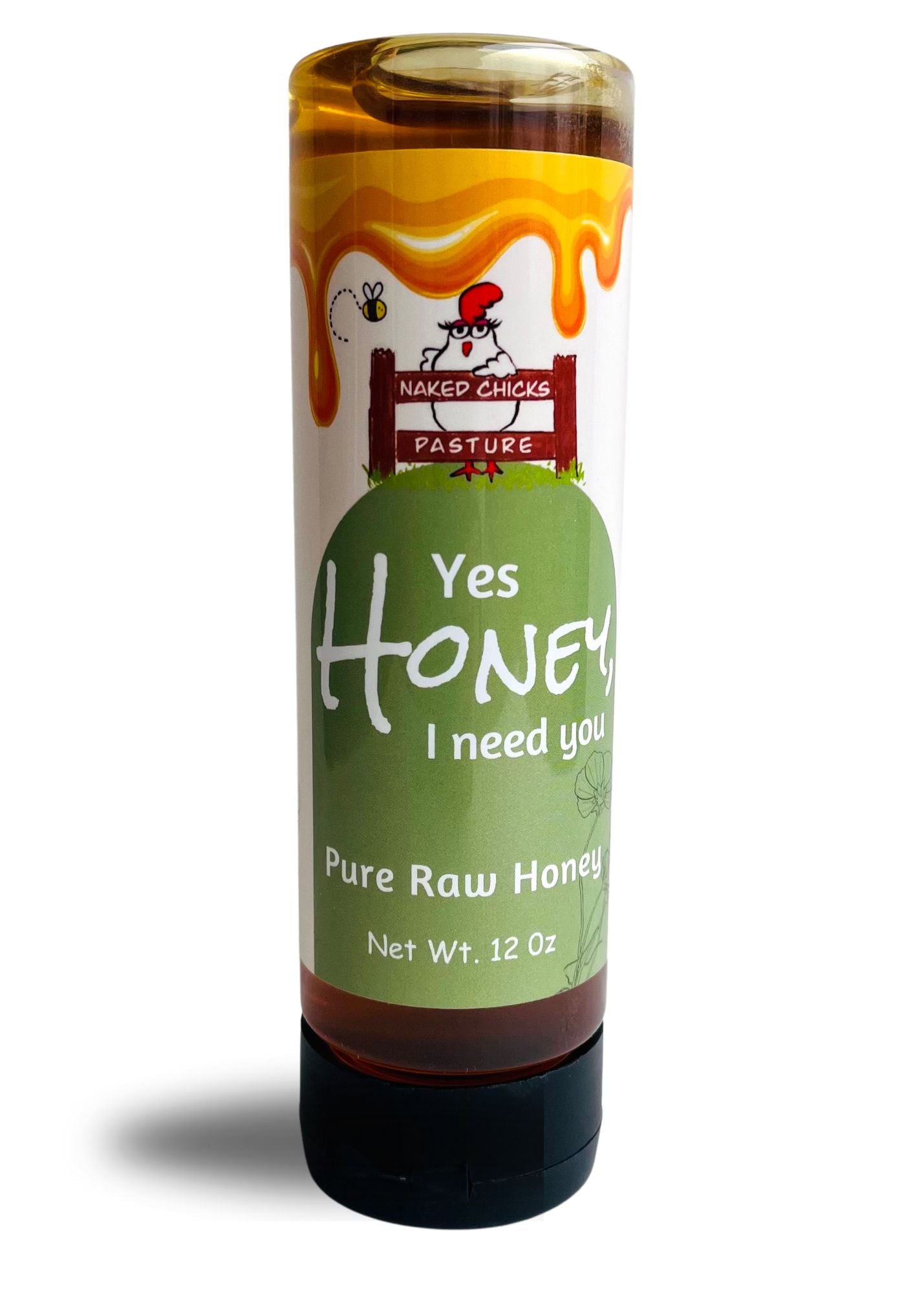Raw honey 12 ounce squeeze bottle