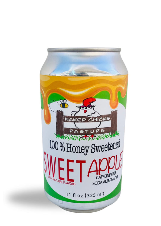 100% Honey Sweetened Apple Soda 12 pack case